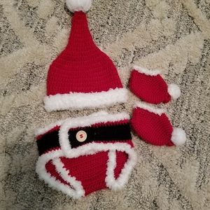 Newborn santa outfit